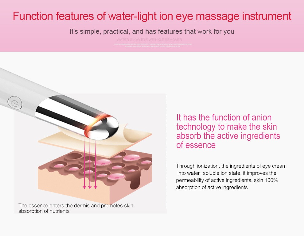 Skönhet Eye Massager USB Uppladdningsbar ansikts Massager Hudvårdsenhet Detaljer