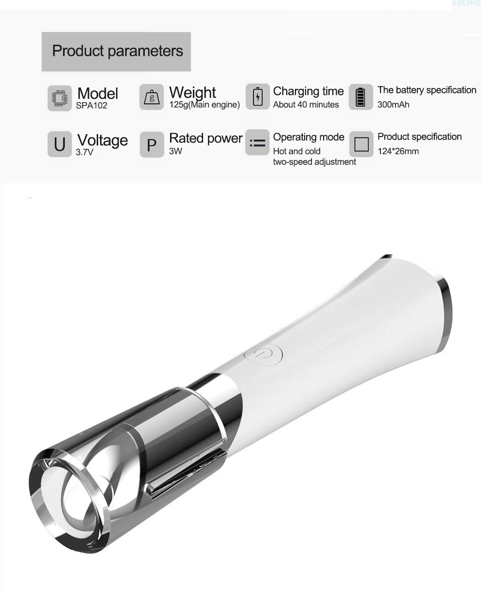 Skönhet Eye Massager USB Uppladdningsbar ansikts Massager Hudvårdsenhet Detaljer